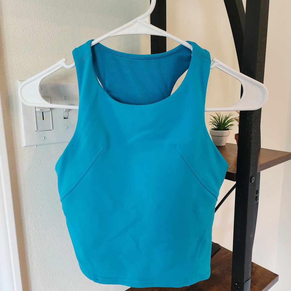 Blue Sleeveless Athletic Top